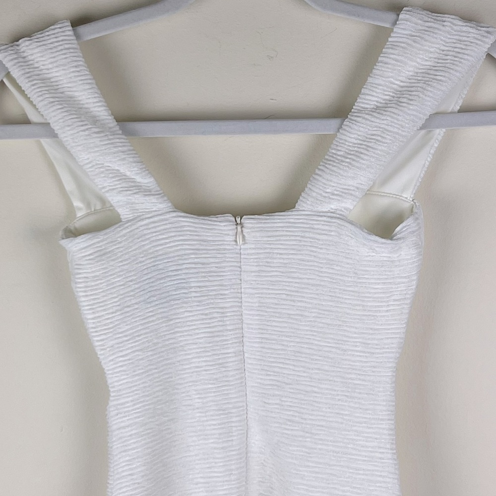 Rumer | Little White Dress LWD Textured Cut Out Rae Mini Dress | XS - Picture 6 of 9